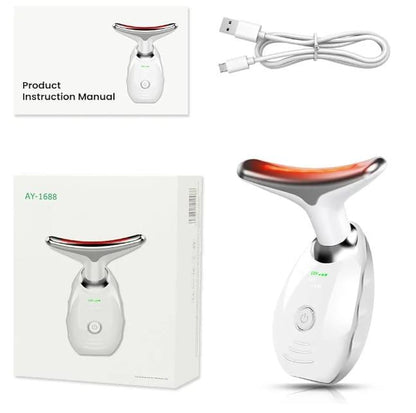 Masajeador Facial y de Cuello con Luz LED – Cuidado de la Piel en Casa