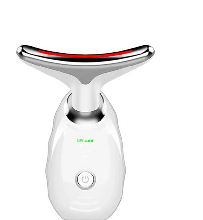 Masajeador Facial y de Cuello con Luz LED – Cuidado de la Piel en Casa